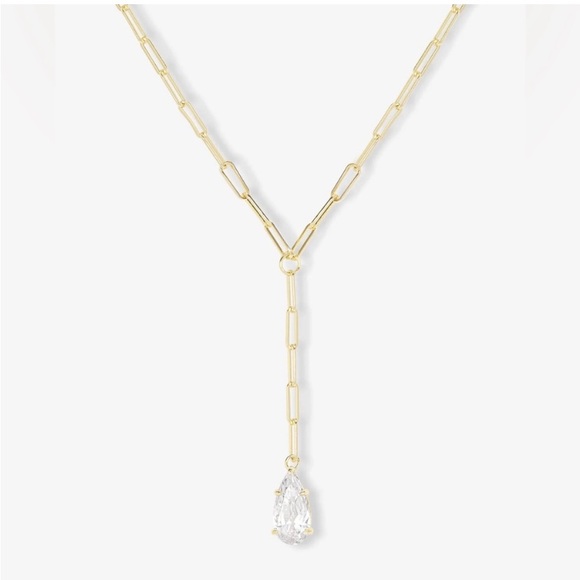 NWOT Melinda Maria Baby Samantha Teardrop Lariat
Necklace - 18K Gold Plated - Picture 2 of 6